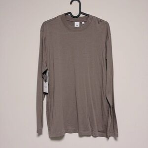 Aritzia tna turner taupe Asher long sleeve top sz s small new
